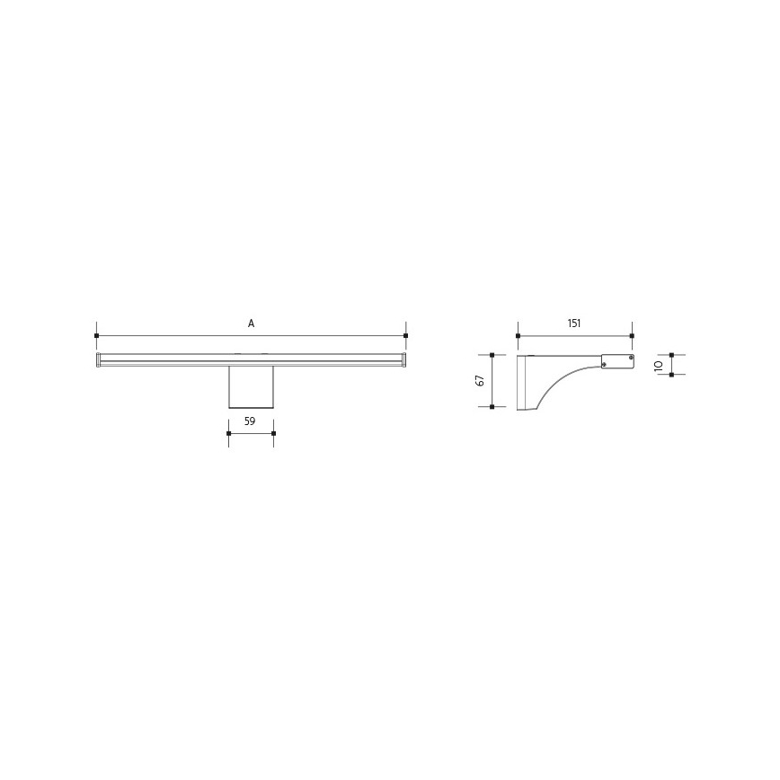 LED Badezimmerspiegelbeleuchtung ELESAR LED/8W/230V IP44 3000K