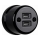 Elhard - Keramische Retro-Steckdose mit 2x USB-A, schwarz