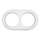 Elhard - Keramischer Retro-Doppelrahmen zur Wandmontage, weiß