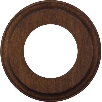 Elhard - Keramischer Retro-Einfachschalter mit Rahmen č. 1 weiß/dunkles Holz