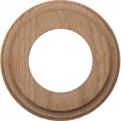 Elhard - Keramischer Retro-Einfachschalter mit Rahmen č. 1 Weiß/helles Holz