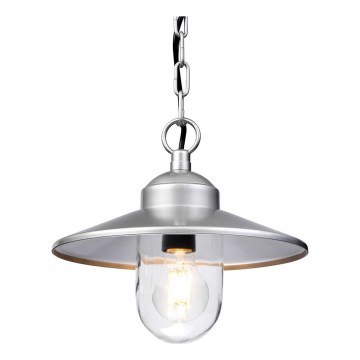 Elstead - Außenleuchte an Kette KLAMPENBORG 1xE27/60W/230V IP44 mattchrom