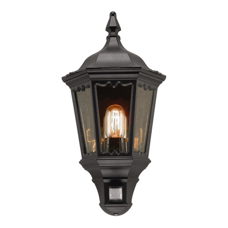 Elstead - Außenwandleuchte mit Sensor MEDSTEAD 1xE27/100W/230V IP43