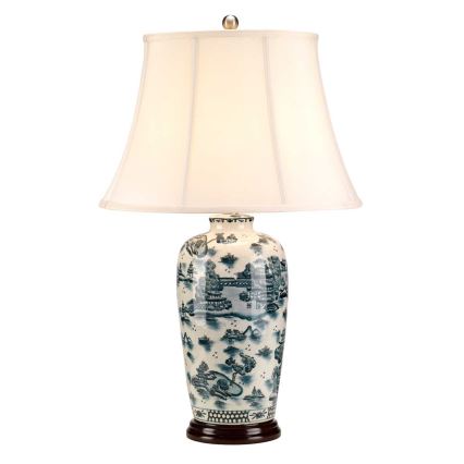 Elstead - Tischleuchte BLAU TRADITIONAL 1xE27/60W/230V