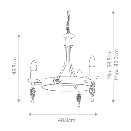 Elstead - Kronleuchter an Kette BELFRY 3xE14/60W/230V