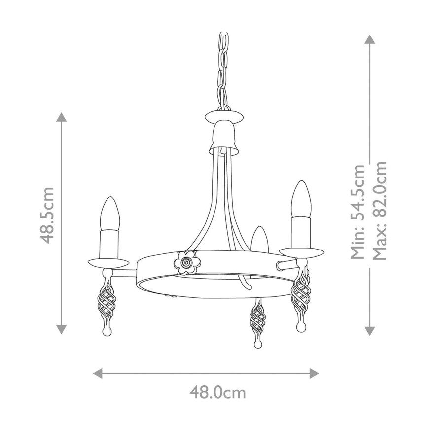 Elstead - Kronleuchter an Kette BELFRY 3xE14/60W/230V