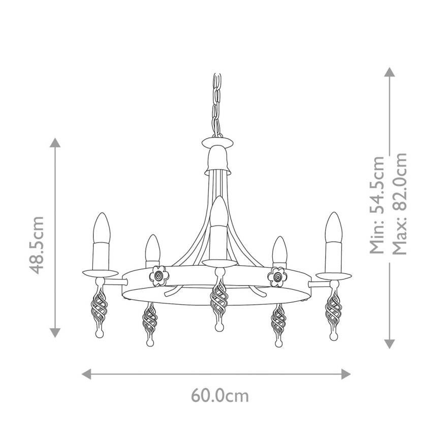 Elstead - Hängeleuchte an Kette BELFRY 5xE14/60W/230V