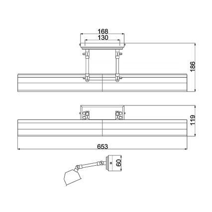 Elstead - Bilderleuchte CHAWTON 4xE14/40W/230V schwarz