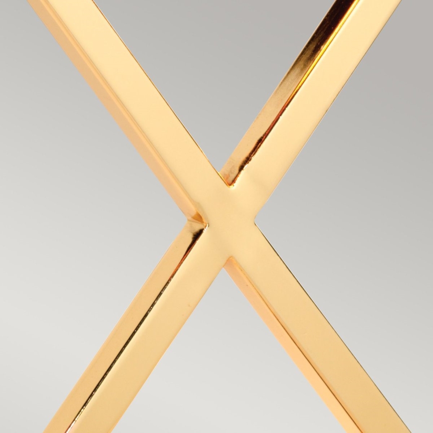 Elstead - Tischleuchte CROSS 1xE27/60W/230V golden/weiß
