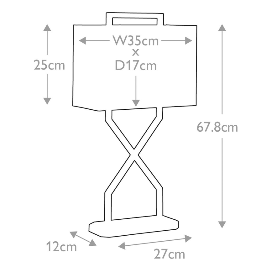 Elstead - Tischleuchte CROSS 1xE27/60W/230V golden/weiß