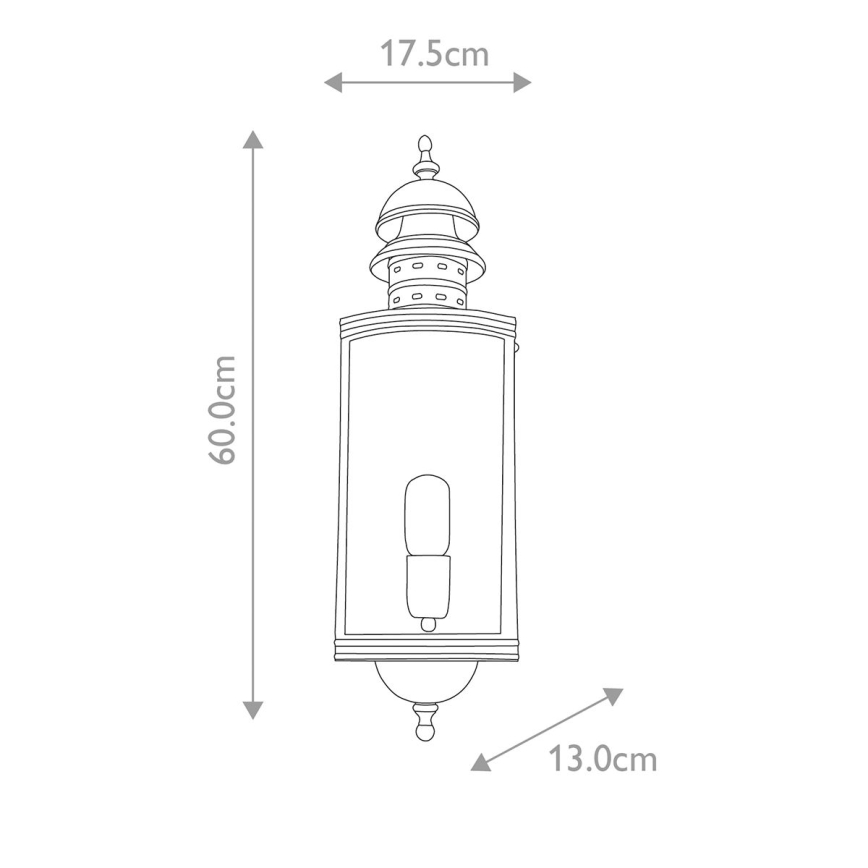 Elstead - Outdoor-Wandleuchte DOWNING STREET 1xE27/60W/230V IP44