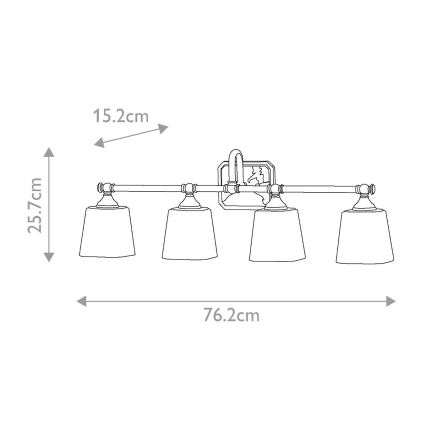 Elstead FE-CONCORD4-BATH - LED Badezimmerwandleuchte CONCORD 4xG9/3W/230V IP44