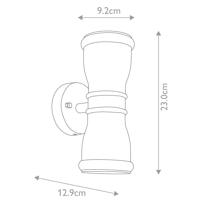 Elstead GZH-MALV - LED Auβen-Wandleuchte MALVERN 2xGU10/7W/230V IP44