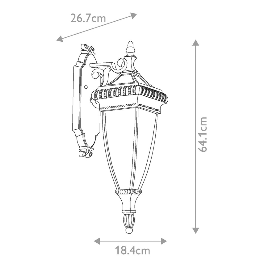 Elstead KL-VENETIAN2-M - Auβen-Wandleuchte VENETIAN 2xE14/60W/230V IP44