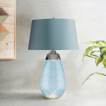 Elstead - LED-Tischleuchte LENA 1xE27/40W/230V + 1xGU10/7W 74 cm blau
