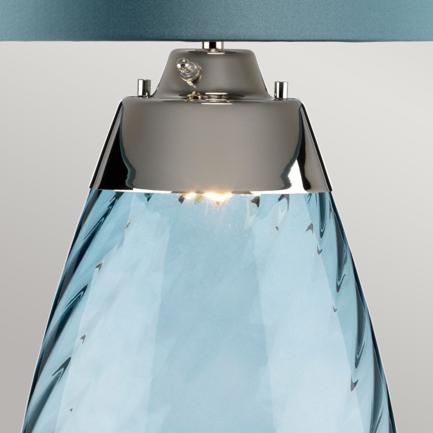 Elstead - LED-Tischleuchte LENA 1xE27/40W/230V + 1xGU10/7W 74 cm blau