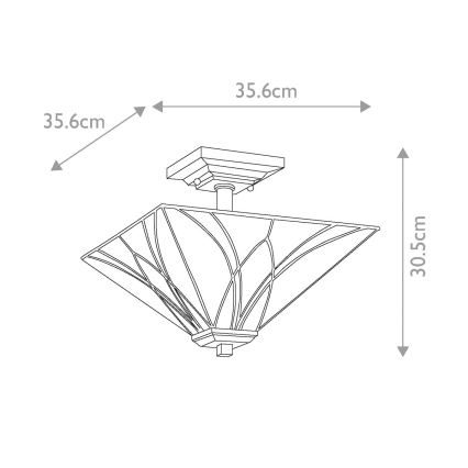 Elstead - Deckenleuchte Tiffany ASHEVILLE 2xE27/100W/230V