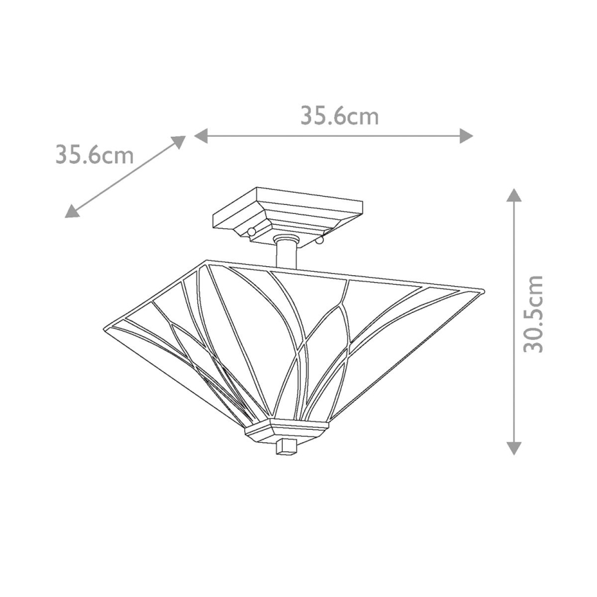 Elstead - Deckenleuchte Tiffany ASHEVILLE 2xE27/100W/230V