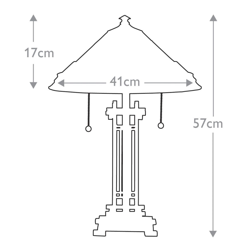 Elstead - Tischlampe Tiffany CHASTAIN 2xE27/60W/230V
