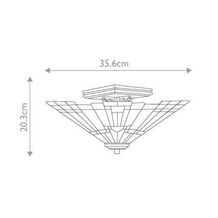 Elstead - Tiffany-Deckenleuchte INGLENOOK 2xE27/60W/230V