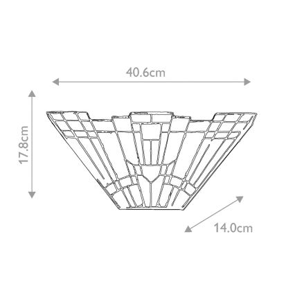 Elstead - Tiffany-Wandleuchte INGLENOOK 2xE14/60W/230V
