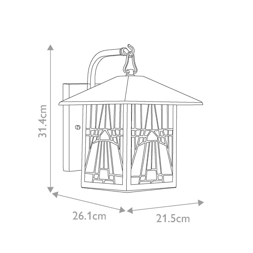 Elstead QZ-INGLENOOK2-M - Außenwandleuchte INGLENOOK 1xE27/60W/230V IP44