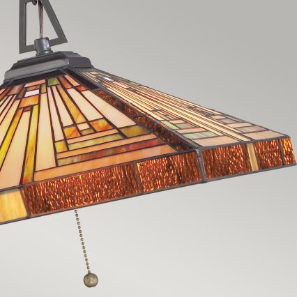 Elstead - Tiffany-Kronleuchter an Kette STEPHEN 3xE27/60W/230V