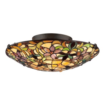 Elstead - Tiffany-Deckenleuchte KAMI 2xE27/60W/230V