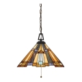 Elstead - Tiffany-Kronleuchter an Kette INGLENOOK 3xE27/60W/230V