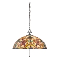Elstead - Tiffany-Kronleuchter KAMI an Kette 3xE27/60W/230V