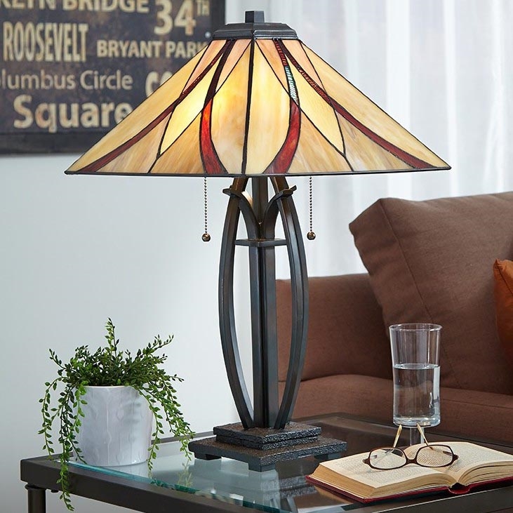 Elstead - Tiffany-Tischlampe ASHEVILLE 2xE27/60W/230V