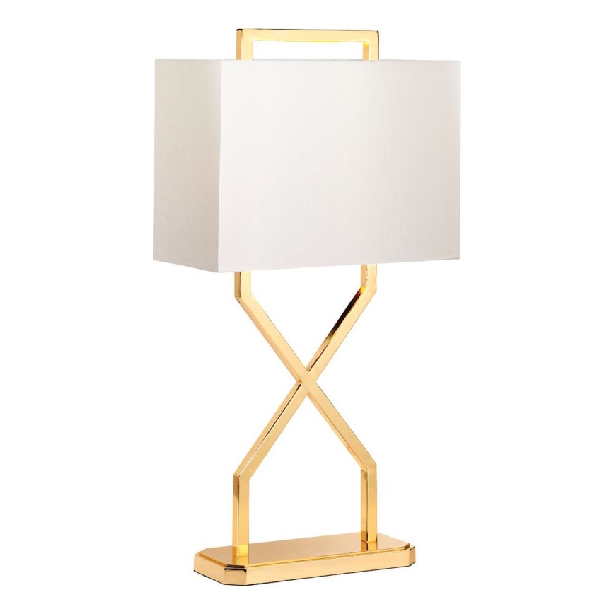 Elstead - Tischleuchte CROSS 1xE27/60W/230V golden/weiß