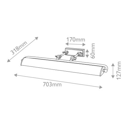 Elstead - Bilderleuchte WINCHFIELD 4xE14/40W/230V goldfarben