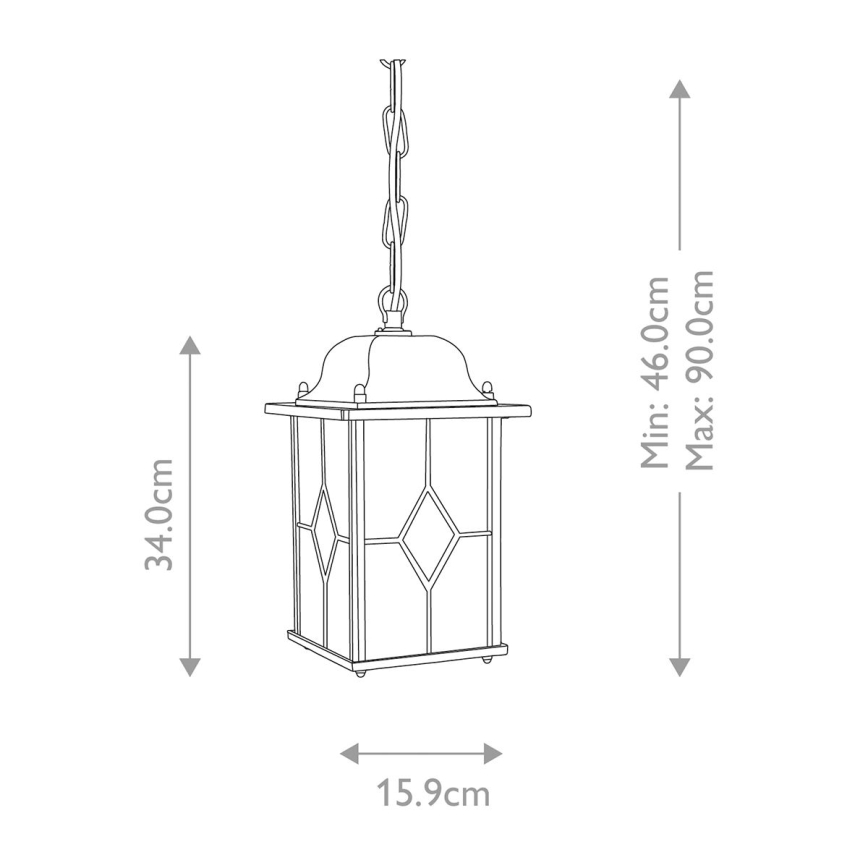 Elstead WX9 - Auβen-Kronleuchter WEXFORD 1xE27/100W/230V IP23