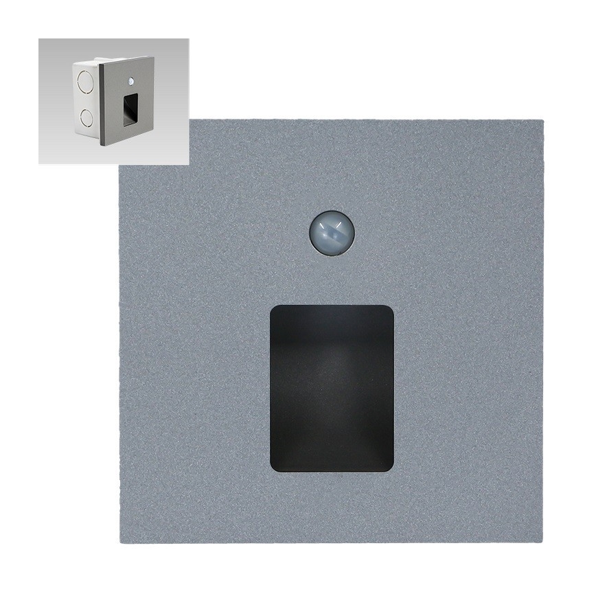 Emithor 70422 – LED-Treppenleuchte mit Sensor VIX LED/1W/230V 4000K grau