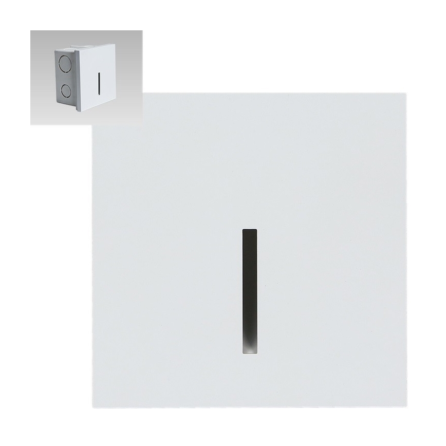 Max KOMFORT LED Treppenleuchte Rund Weiß - 230V Einbauleuchte 2W, 3000K Warmweiß - Orientierungslicht Für Flur & Treppenhaus