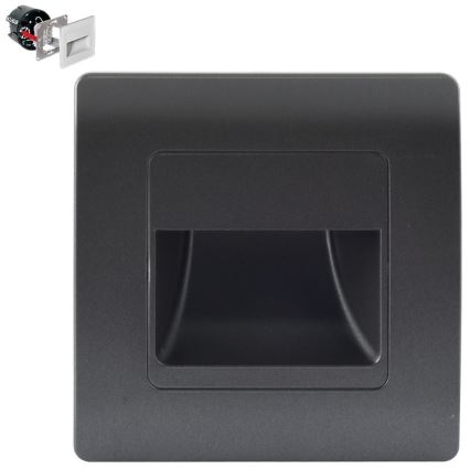 Emithor 70438 - LED Treppenleuchte STEP LIGHT LED/1W/230V 4000K schwarz