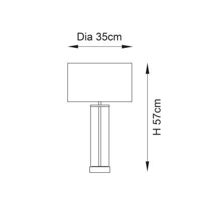 Endon 100440 - Dimmbare Tischlampe LESSINA 1xE27/10W/230V schwarz