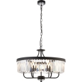 Endon 100711 - Kronleuchter mit Kette CHESTERFIELD 6x E14/6W/230V Ø 55 cm schwarz