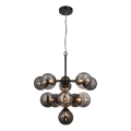 Endon 101147 - Kronleuchter an Kabel OSCAR 11xG9/18W/230V schwarz/rauchfarben