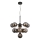 Endon 101147 - Kronleuchter an Kabel OSCAR 11xG9/18W/230V schwarz/rauchfarben
