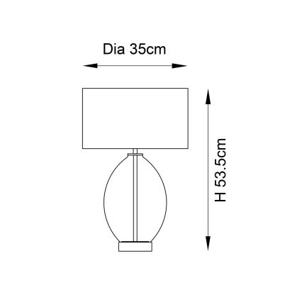 Endon 101150 - Dimmbare Tischleuchte ELIN 1xE27/10W/230V weiß/messing/rauchbeige