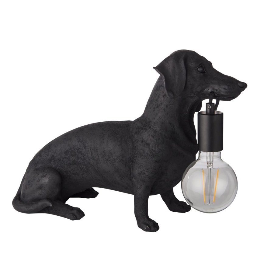 Endon 101188 - Tischleuchte DACHSHUND 1xE27/10W/230V schwarz