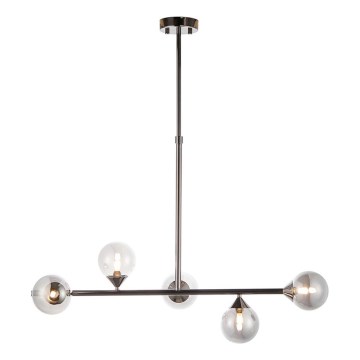 Endon 101348 - Deckenleuchte an Stange OTIS 5xG9/3W/230V schwarzer Chrom/rauchschwarz