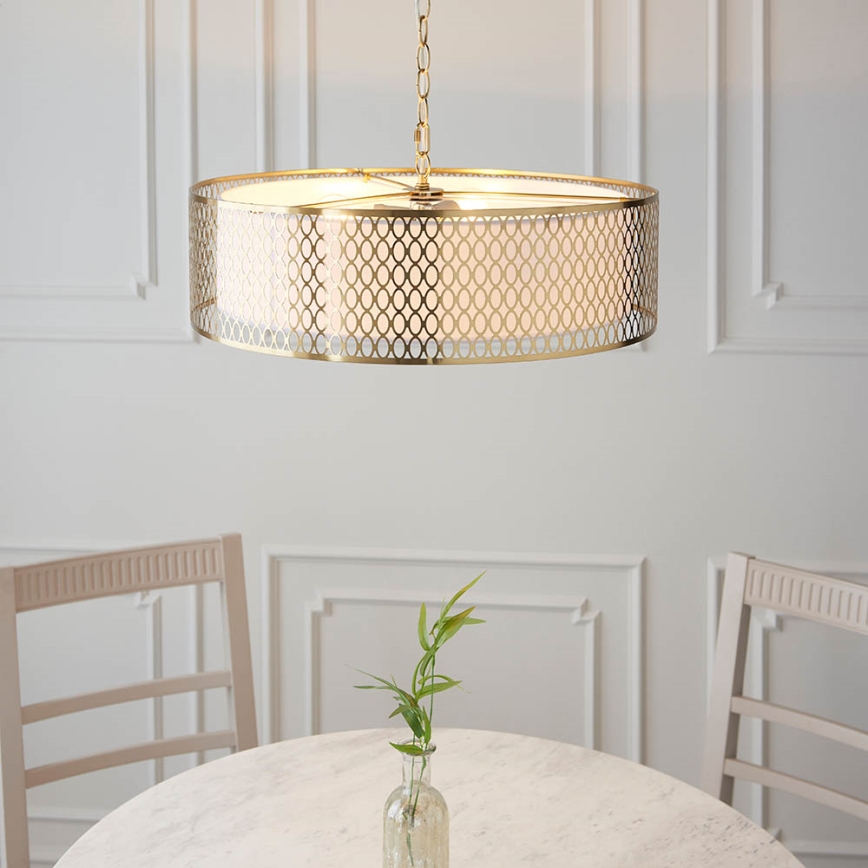 Endon 101569 - Kronleuchter an Kette CORDERO 3xE27/10W/230V goldfarben