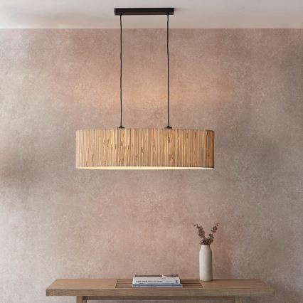 Endon 101692 - Hängeleuchte LONGSHORE 2xE27/10W/230V beige