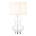 Endon 102676 - Dimmbare Tischlampe KELDA 1xE27/10W/230V weiß/mattchrom