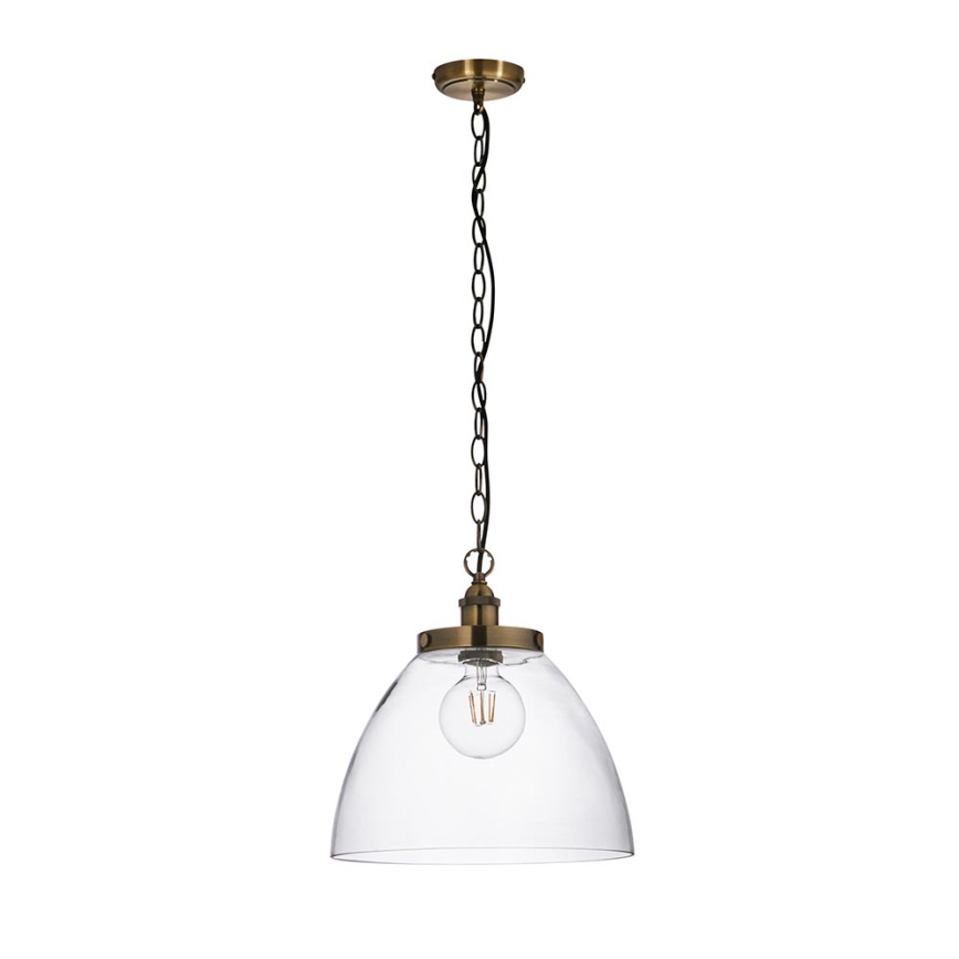 Endon 102926 - Hängeleuchte an Kette HANSEN 1xE27/10W/230V Messing