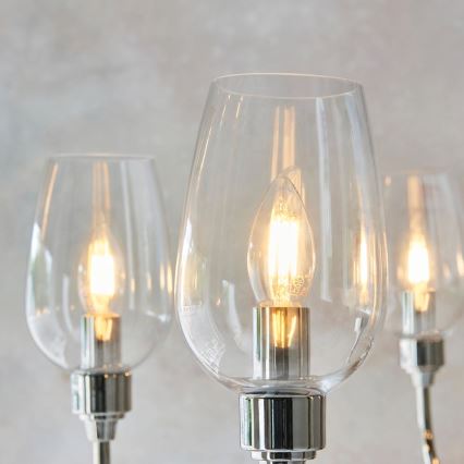 Endon 103315 - Kronleuchter mit Kette 6xE14/6W/230V glänzender Chrom