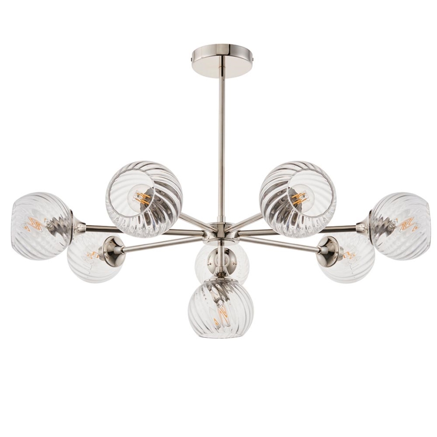 Endon 104051 - ALLEGRA Deckenleuchte mit Stange 8xE14/7W/230V polierter Chrom